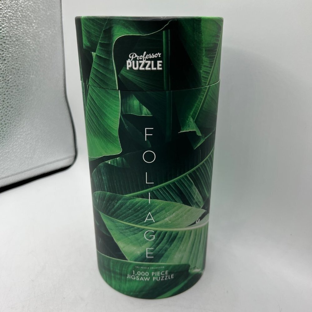 Professor Puzzle 1000 Piece Puzzle Canister Puzzle Foliage Green